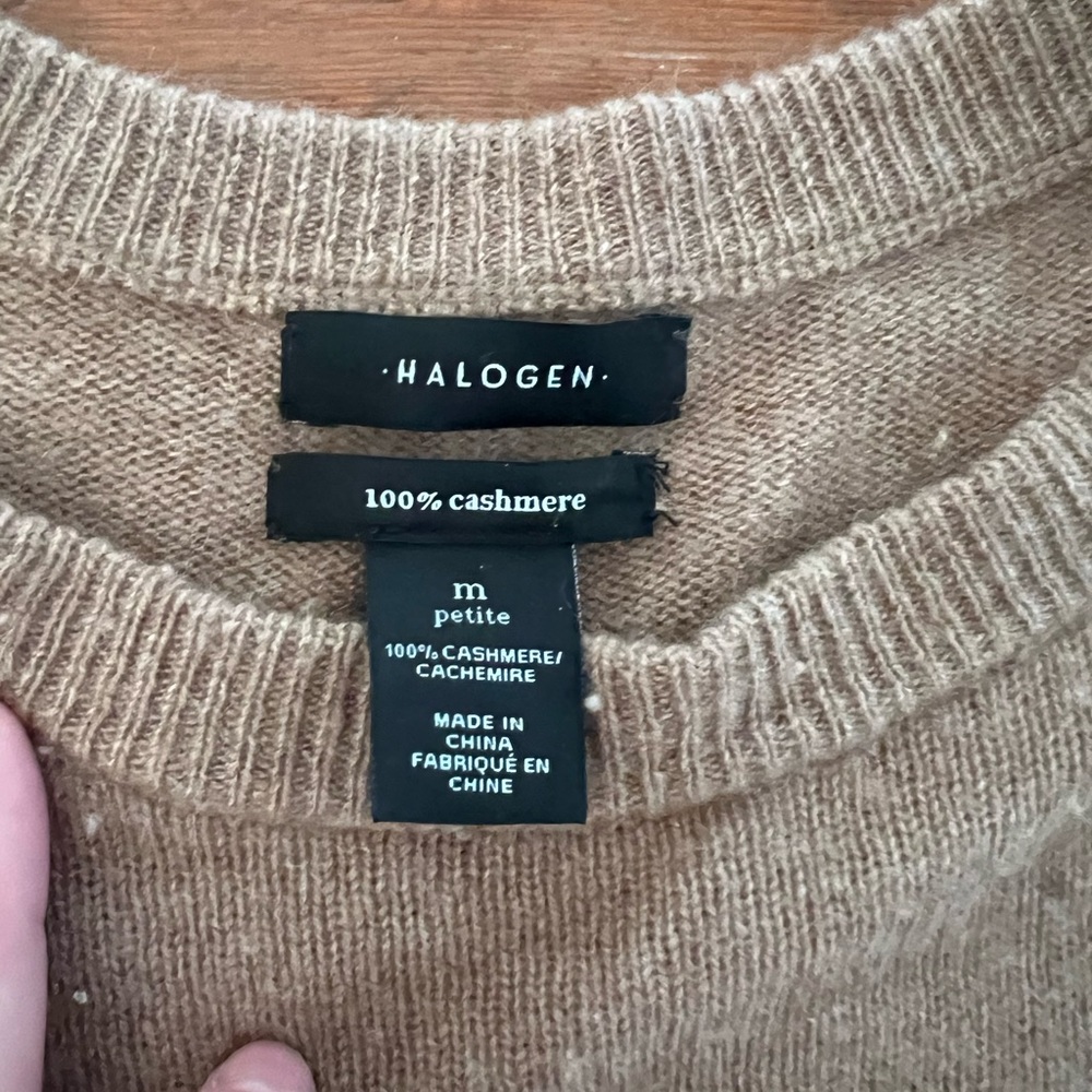 Halogen Cashmere Women’s camel sweater
